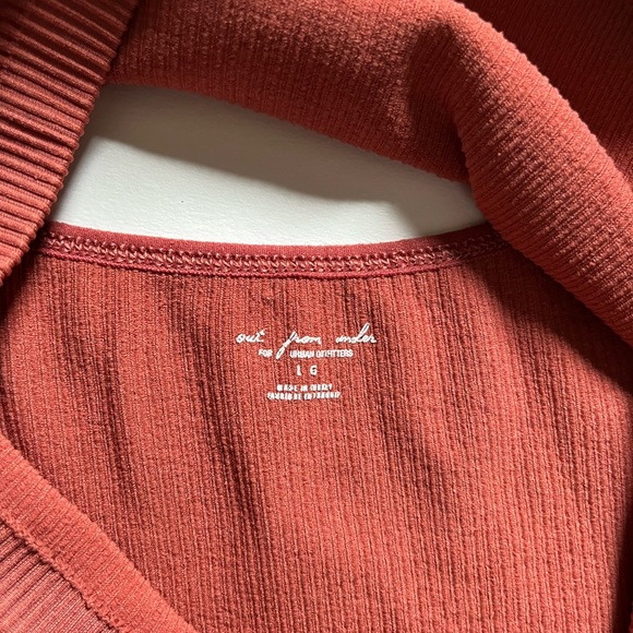 Burnt Orange Out from Under Urban Outfitters Cropped Halter Top - Picture 5 of 5